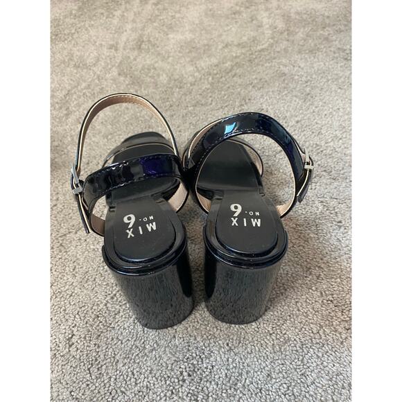 New Mix No. 6 Women's Patent Leather Black Sabria Block Heel Pumps Size 9.5 - Picture 5 of 6